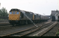 Norwich Trowse, 25095 & 25107 with a summer Saturday from Walsall 14th June 1980